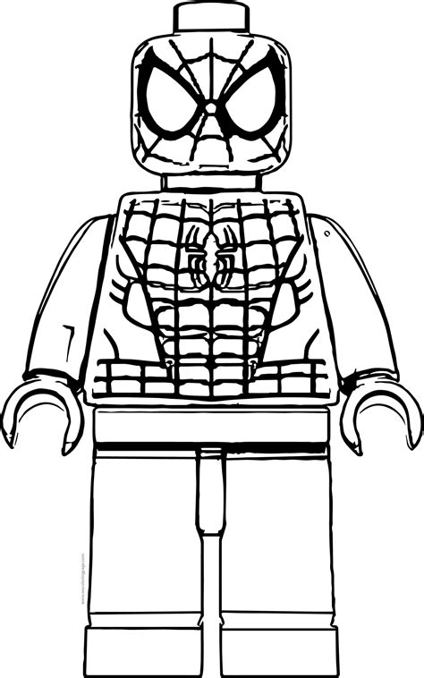lego spiderman colouring pages