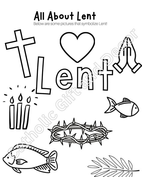 lent coloring pages free