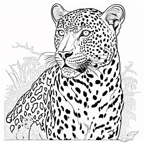 leopard colouring pictures
