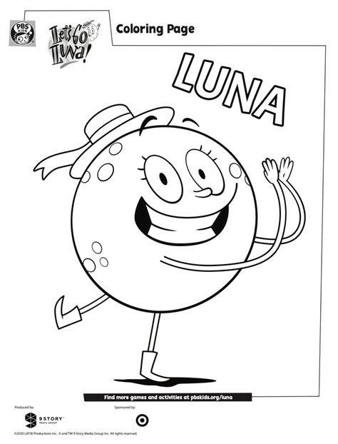 let's go luna coloring pages