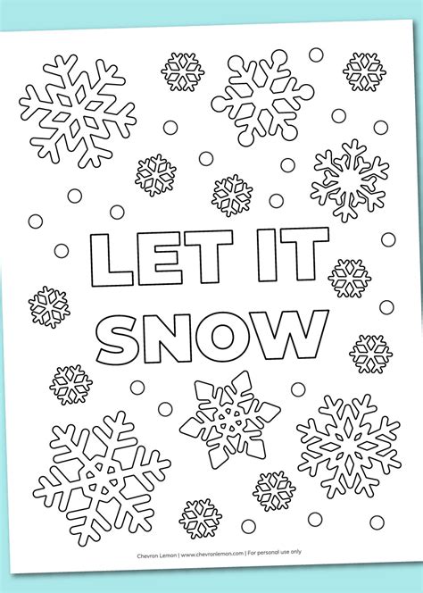 let it snow coloring pages