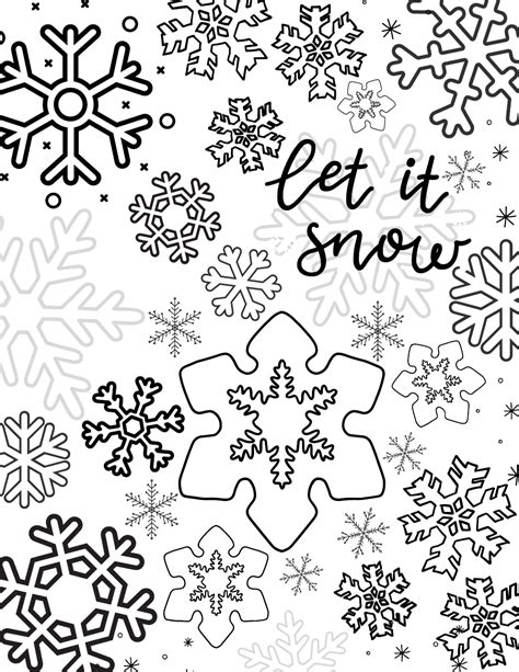 let it snow coloring pages