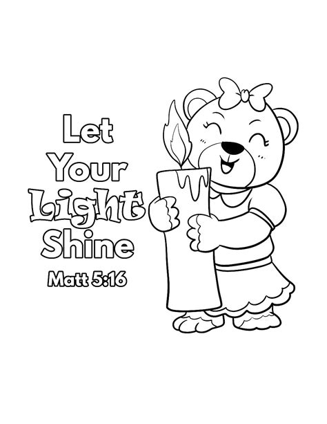 let your light shine coloring pages