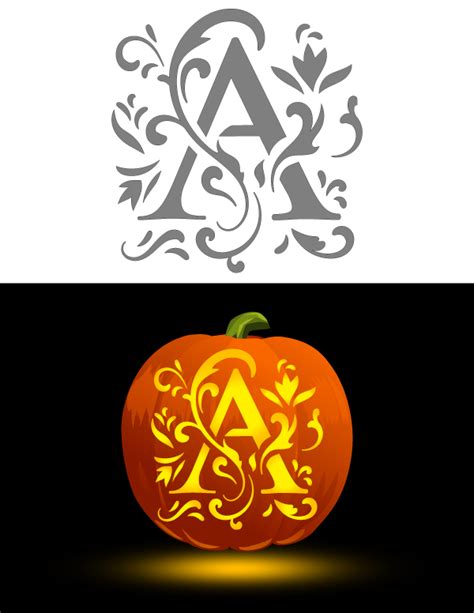 letter a pumpkin stencil