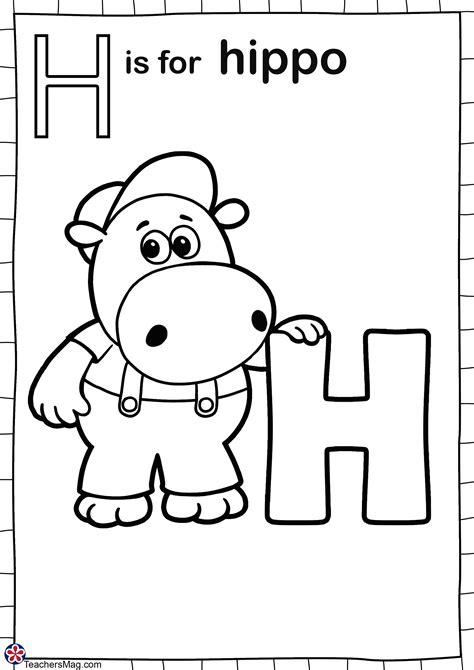 letter h coloring sheet