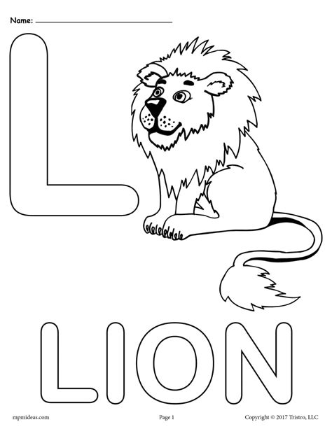 letter l coloring pages