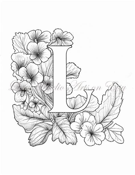 letter l coloring pages for adults