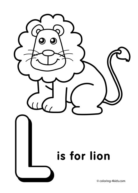 letter l coloring sheet