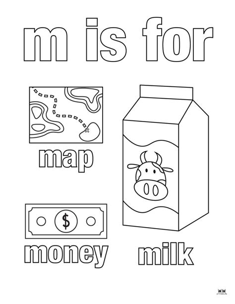 letter m coloring sheets