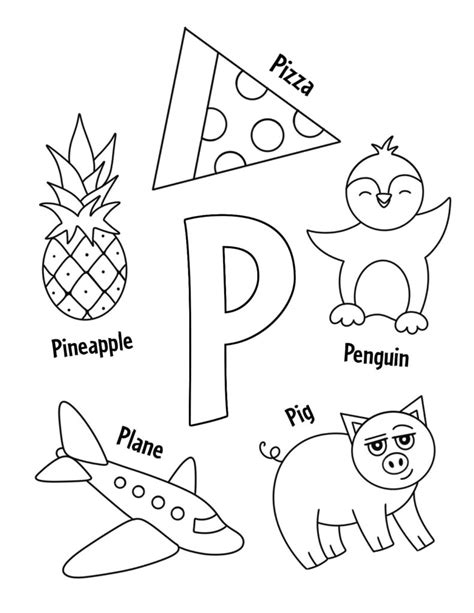 letter p coloring sheet