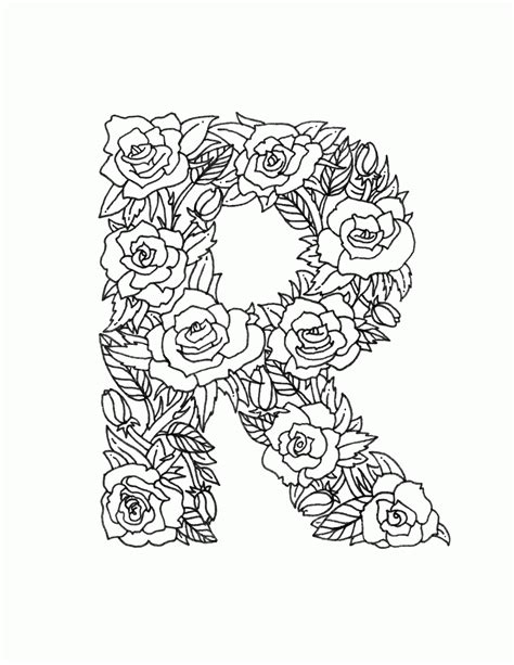letter r coloring pages for adults