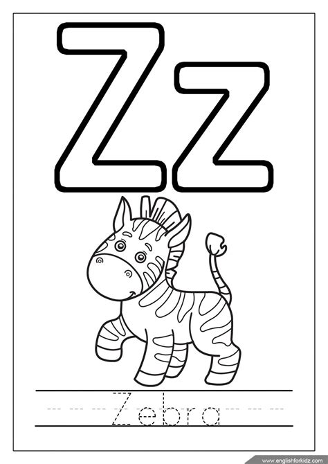 letter z coloring pages