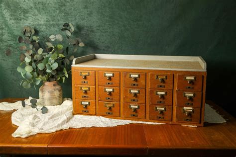 Library Card Catalog Table