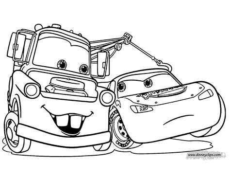 lightning mcqueen and mater coloring pages