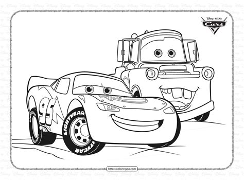 lightning mcqueen and mater coloring pages