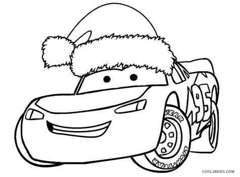lightning mcqueen christmas coloring pages