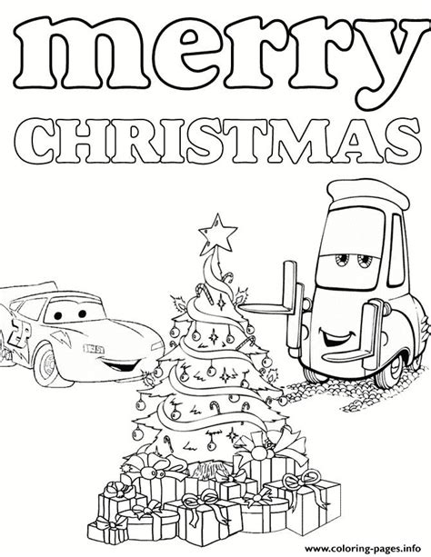 lightning mcqueen christmas coloring pages