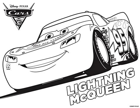 lightning mcqueen colouring pages