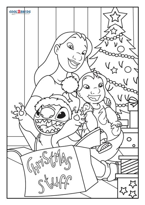 lilo and stitch christmas coloring pages