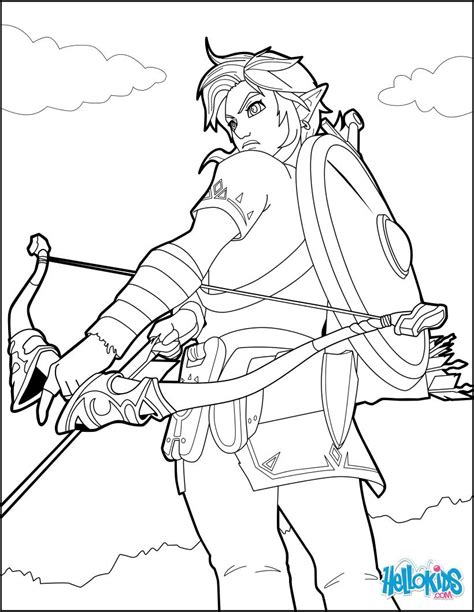 link breath of the wild coloring pages