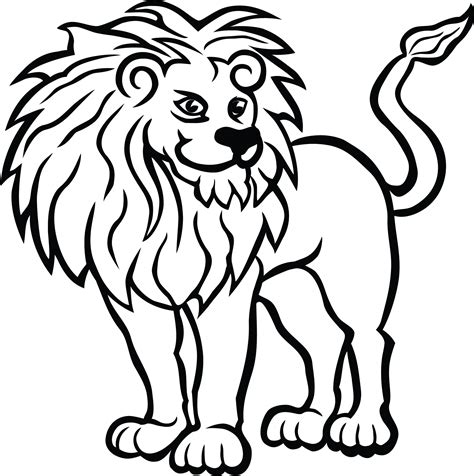 lion colour page