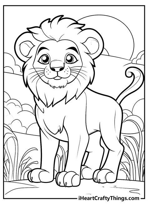 lion colour page