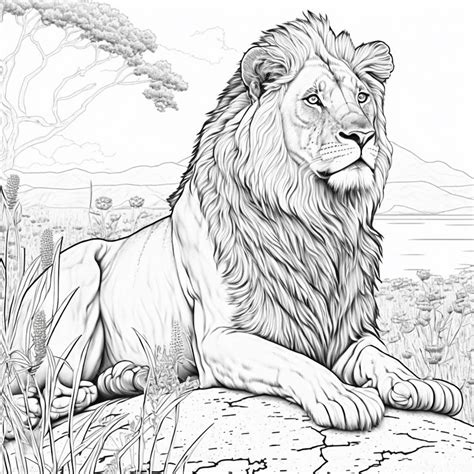 lion colouring book