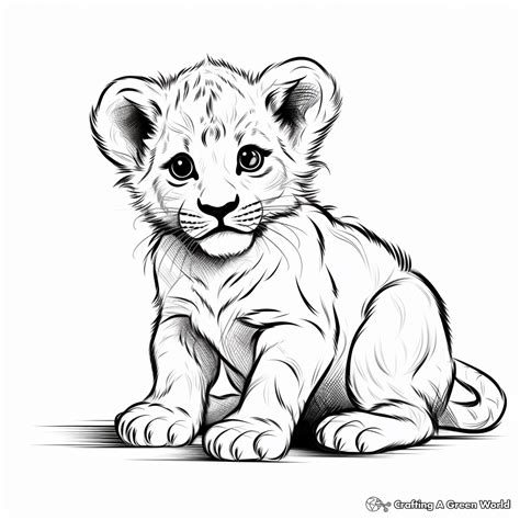 lion cub coloring pages