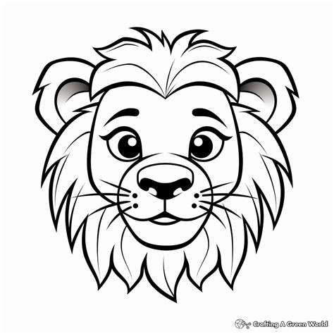 lion face coloring page