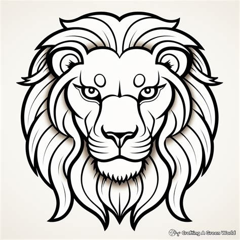 lion face coloring pages