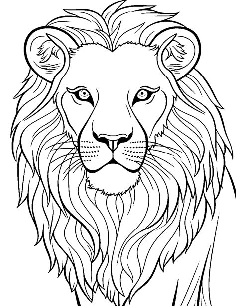 lion face coloring sheet