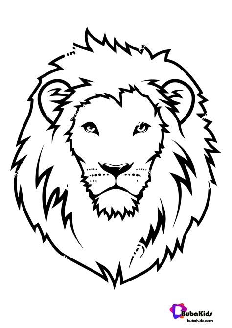lion head coloring page