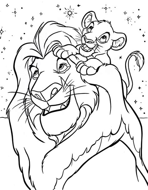 lion king colouring pages