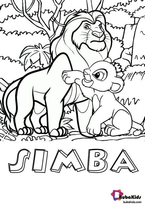 lion king colouring sheets