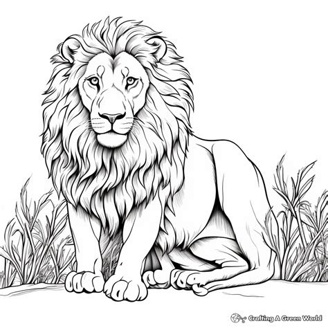 lion to color and print