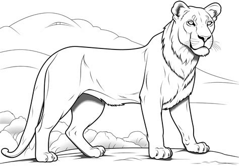 lioness coloring pages