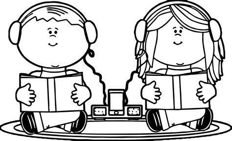 listening coloring pages