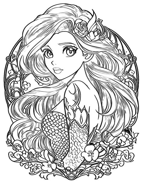 little mermaid coloring pages pdf