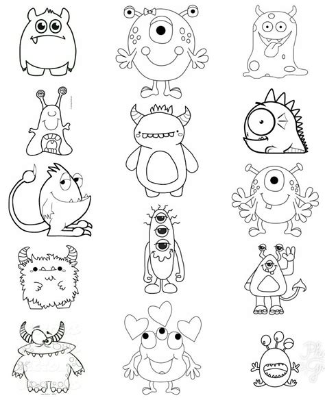 little monster coloring pages