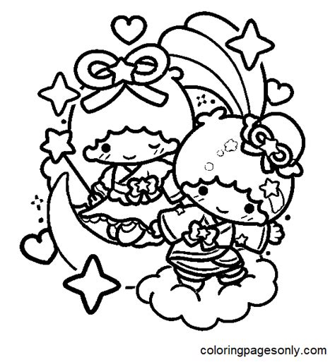 little twin stars coloring pages