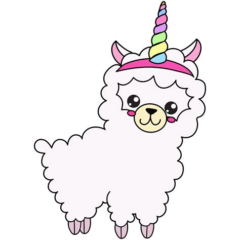 llamacorn coloring pages