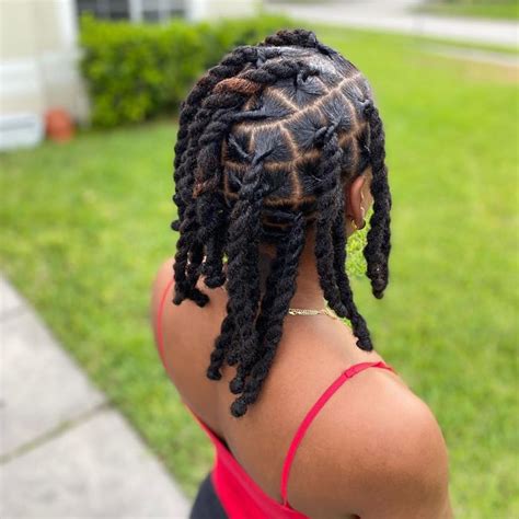 loc extensions on short hair