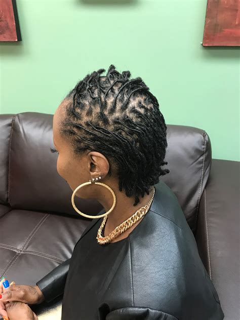 loc extensions on very short hair