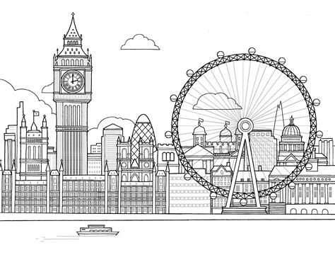 london coloring pages