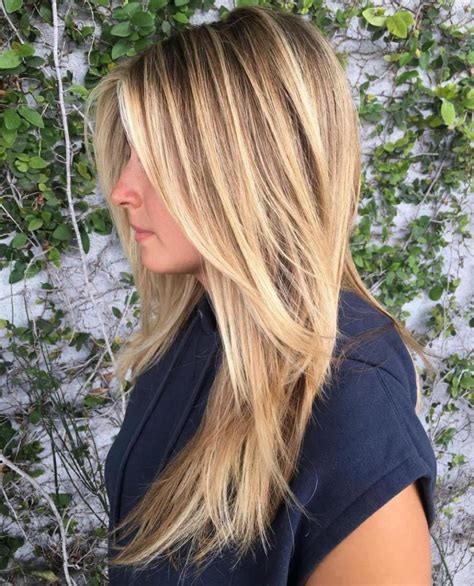 long blonde hair with short layers