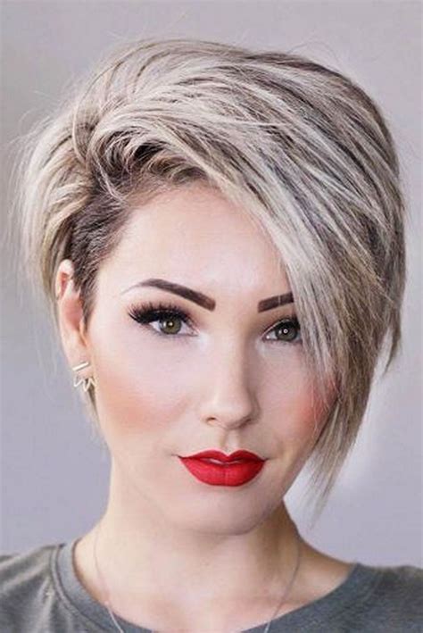 long pixie cut for thick hair round face