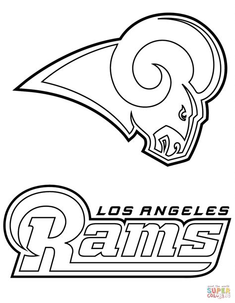 los angeles rams coloring pages