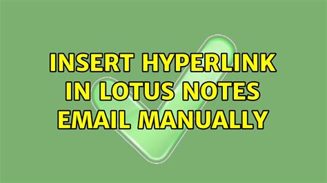 lotus notes hyperlink alt