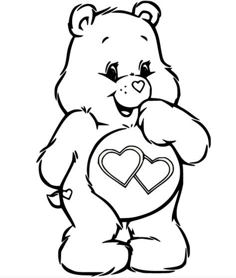 love a lot care bear coloring pages