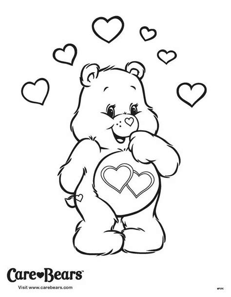 love a lot care bear coloring pages